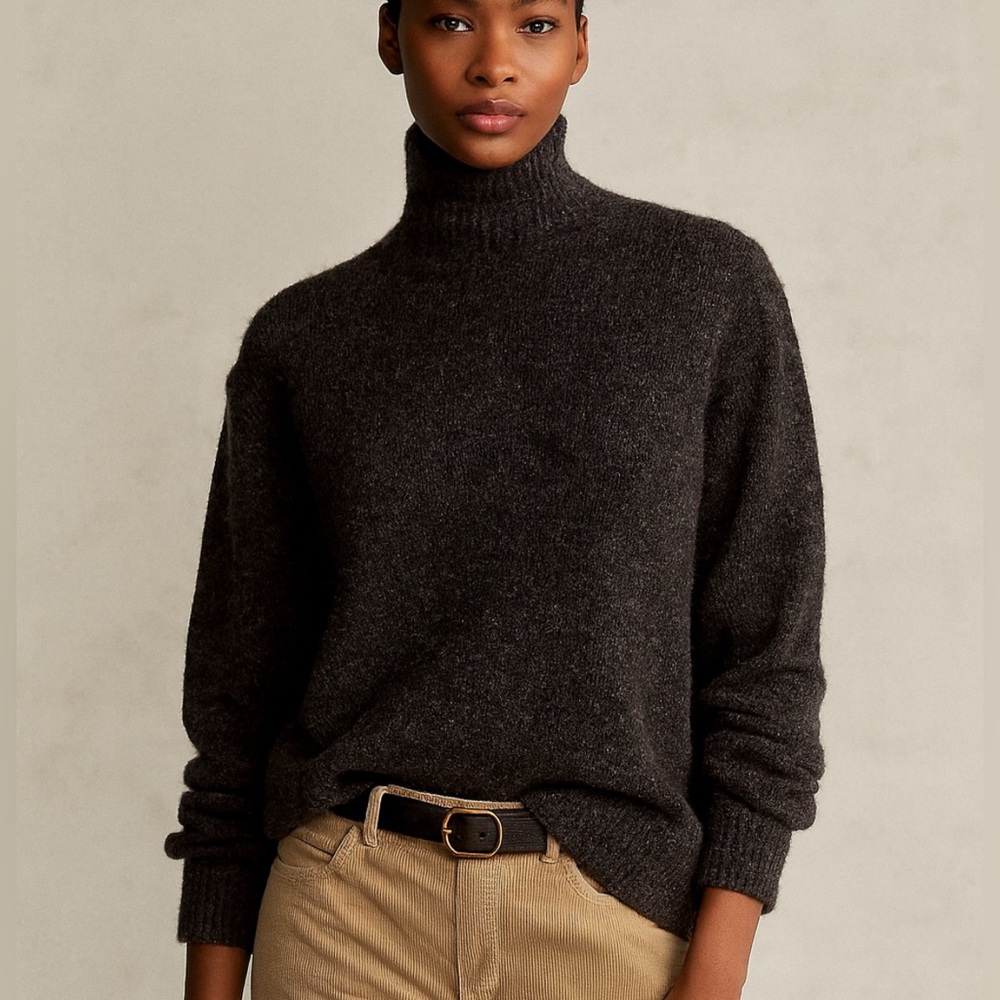Cozy Brown Turtleneck Sweater